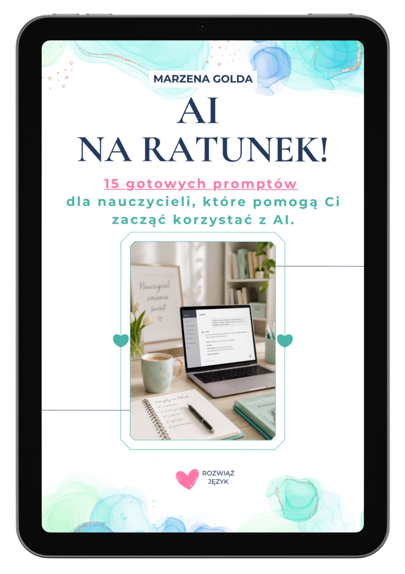 E-book „AI na ratunek! 15 gotowych promptów dla nauczycieli”