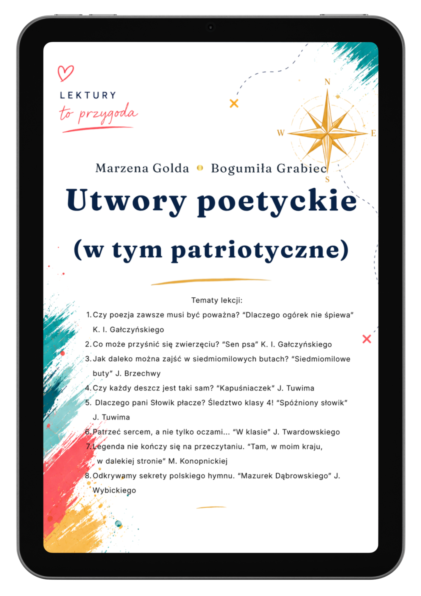 E-book „Utwory poetyckie dla klas 4+”: 8 scenariuszy, karty pracy i materiały dla nauczyciela języka polskiego